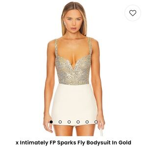 x Intimately FP Sparks Fly Bodysuit In Gold
Free People NWT